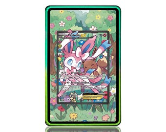 Sylveon Pokemon Card Extended Art with One Touch Insert (Physical Print)