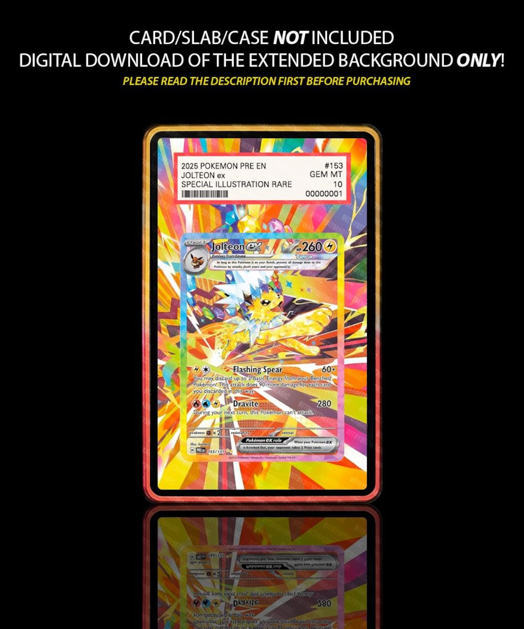 Jolteon Pokemon Card Extended Art (digital Download) - Etsy