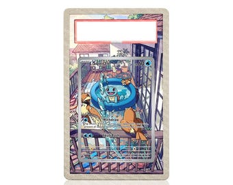Squirtle Pokemon Card Extended Art, Stellar Crown, PSA Bumper Guard