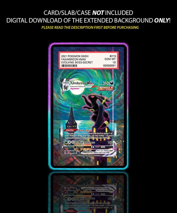 umbreon vmax pokemon card value Umbreon VMAX 214/203 Rainbow Secret Rare Evolving Skies Gold Metal Fan Art Card
