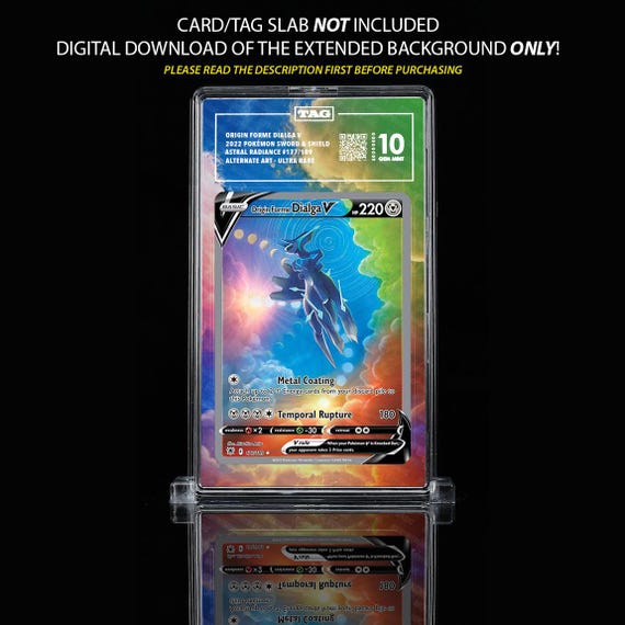 dialga full art pokemon card TCG - GX Forbidden Light Holo 82/131 clear acrylic holder that perfectly accentuates the stunning visual design and character artwork 2022 Pokemon Sword & Shield