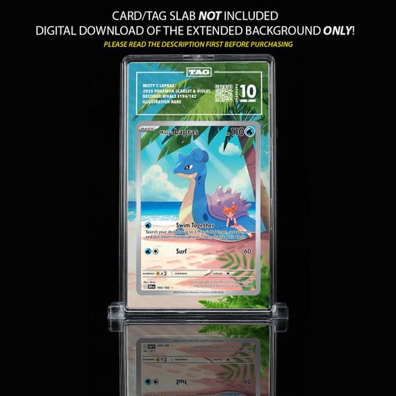 Misty's Lapras Pokemon Card Extended Art, Destined Rivals - Etsy
