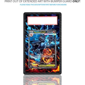 Mega Charizard X Pokemon Card Extended Art, Phantasmal Flames, PSA Bumper Guard