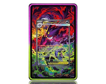 Mega Gengar Pokemon Card Extended Art with One Touch Insert (Physical Print)