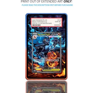 Charizard Pokemon Card Extended Art, Mega evolution, Phantasmal Flames
