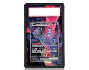 Team Rocket's Mewtwo Pokemon Card Extended Art, Destined Rivals, PSA Bumper Guard