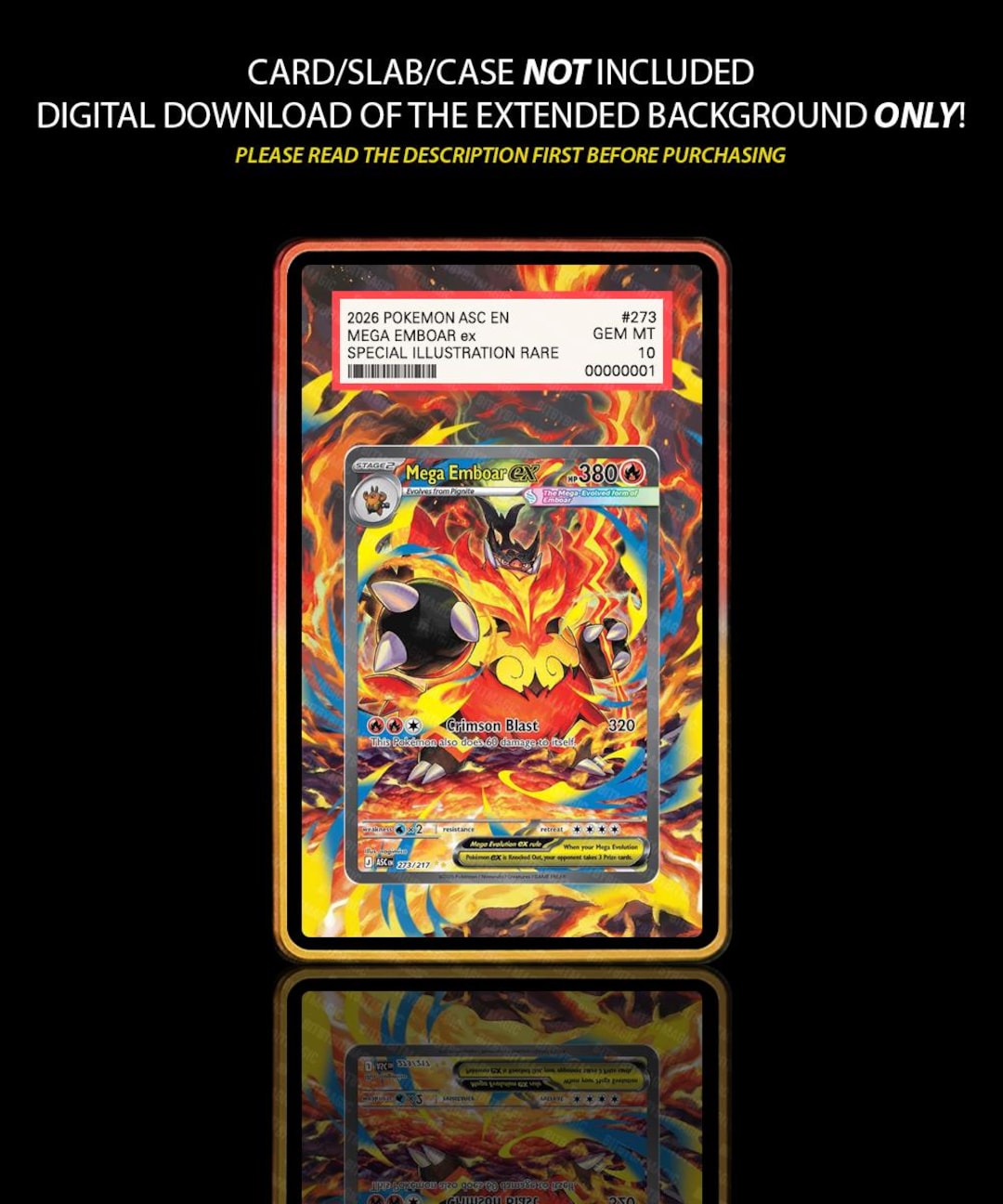 pokemon emboar card PSA 10]{098/086} Mega Evolution Pokémon ex channel both heart and immense power in battle Emboar Line for some rush
