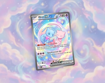 Pokemon Card Wedding Favor, Mew, Bubble Mew, Wedding Favor, Engagement Pokemon Card, Proposal Pokemon Card, Valentine's Day Pokemon Card