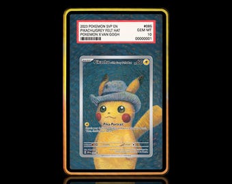 Pikachu with Grey Felt Hat Pokemon Card Extended Art, Van Gogh Pikachu