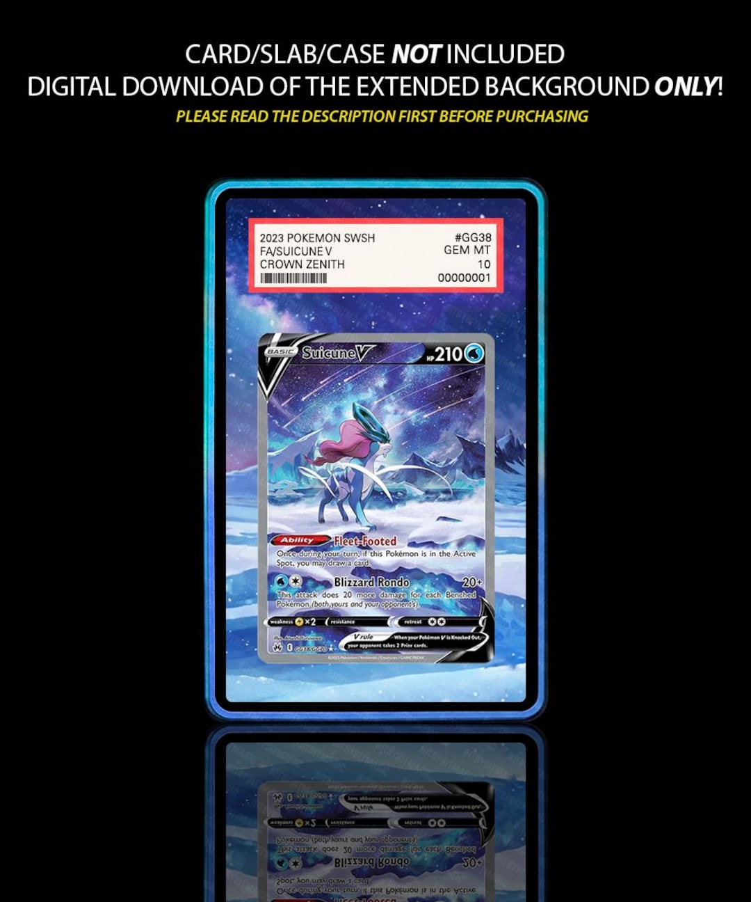 Suicune V Pokemon Card Extended Art (digital Download) - Etsy