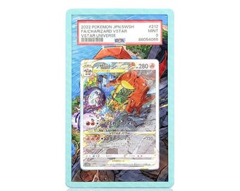 Charizard VSTAR Pokemon Card Extended Art with Bumper Guard (Physical Print)