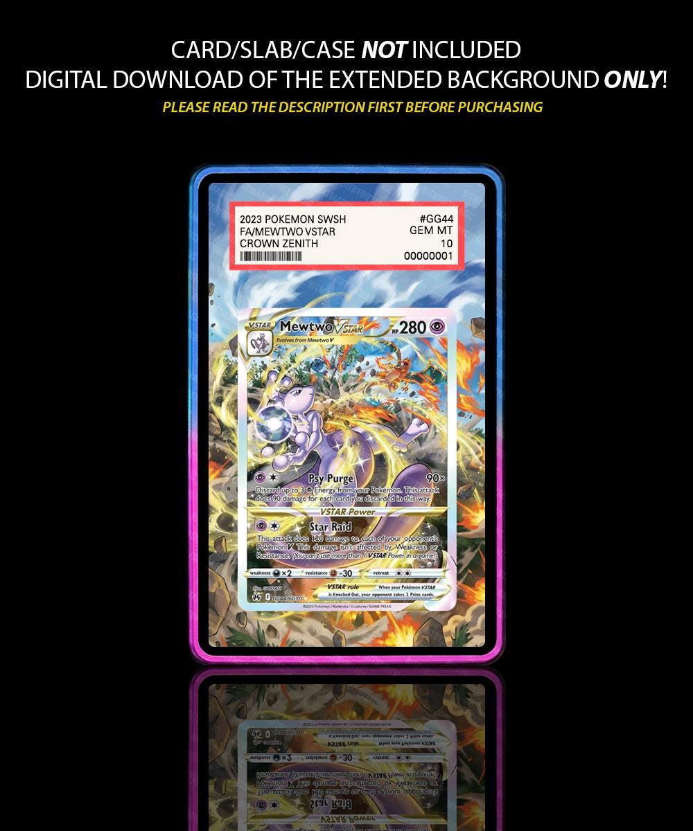 Mewtwo VSTAR Pokemon Card Extended Art (digital Download) - Etsy
