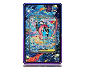 Mega Greninja Pokemon Card Extended Art with One Touch Insert (Physical Print)