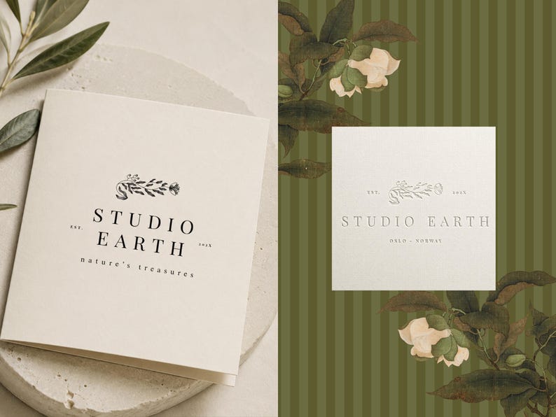 Premade Logo Kit Canva Template, Instant Branding Kit, Minimalist & Modern Logo Design for Creatives image 4
