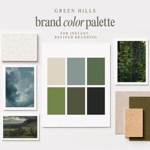 Marken Farbpalette Canva Template, Erdige Farbpalette mit Farbmustern, Hex Farbcodes für Harmonisches Branding