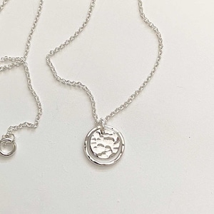 Dainty Sterling Silver Necklace, Handmade Everyday Jewelry for Women, Circle Hammered Pendant on Chain, Remy and Me, Unique Gift for Her