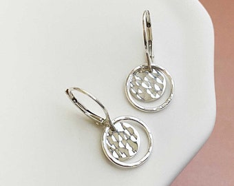 Solid Sterling Silver Leverback Earrings, Everyday Handmade Jewelry, Unique Gift for Her, Dainty Lever Back Earrings by Remy and Me Jewelry