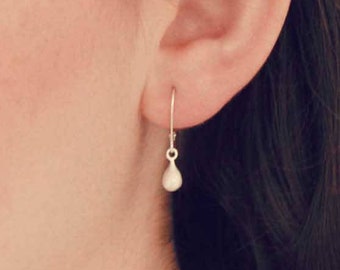 Tiny Silver Earrings Dangle Leverback Sterling Dainty Teardrop Lightweight Everyday Minimalist Jewelry Accessories for Women by Remy and Me