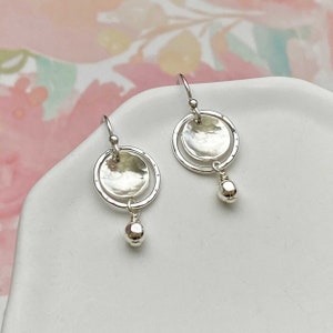 Sterling Silver Dangle Earrings Handmade Jewelry for Women Gift for Mom Christmas Birthday Solid Silver Drop Earrings Remy and Me Jewelry