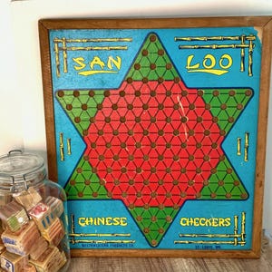 Vintage Chinese Checkers Board Game | Chinese Checkers by Northwestern Products Co. | Vintage Board Game | San Loo Chinese Checkers
