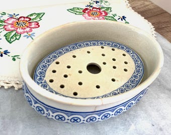 19th Century Ironstone Soap Dish with Tray Insert