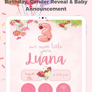 Interactive Kids Invitations - Digital Birthday, Gender Reveal & Baby Announcement - Customizable Party Invitation for Kids