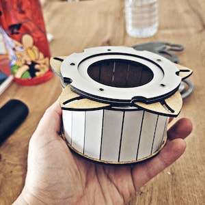 Laser Cut Iris Box | Mechanical Gift Box Template Svg Eps Pdf | DIY Jewelry Ring Box Digital File, Laser Cut Iris Box SVG File.