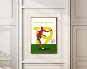 Lamine Yamal Goal vs France Poster | Faceless Football Illustration
