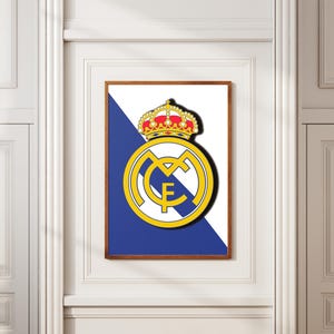 Real Madrid Logo Poster | Minimalist Football Wall Art