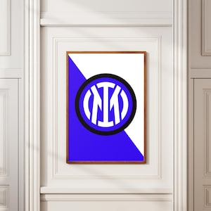Inter Milan Logo Poster | Minimalist Football Wall Art