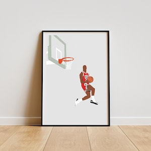 Michael Jordan Dunk | Faceless Digital Illustration