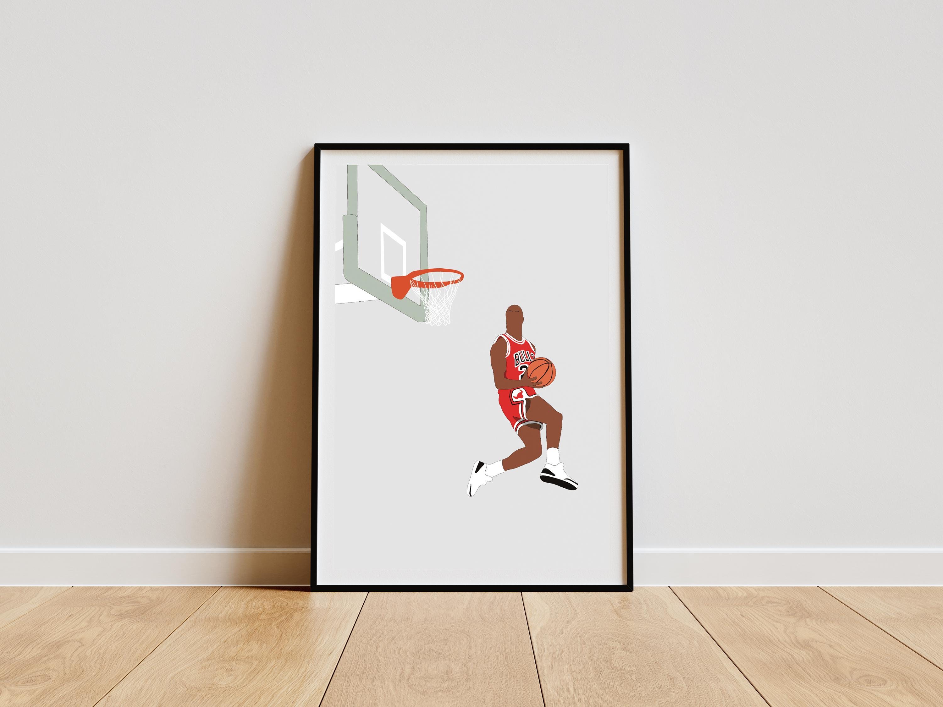 マイケル・ジョーダン ダンク | 顔のないデジタルイラスト - Etsy 日本