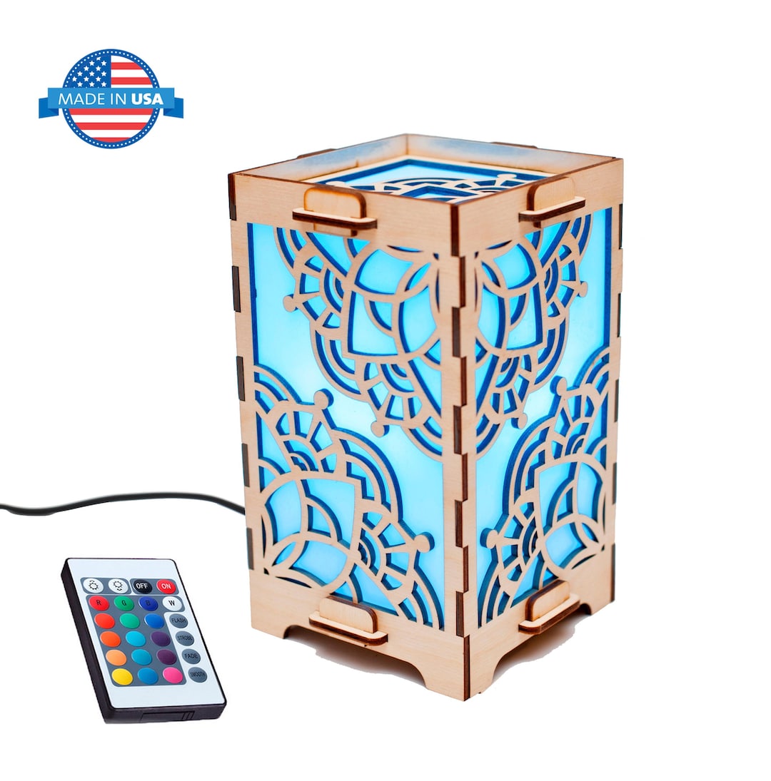 Long Distance Gift Yoga Wooden RGB Lamp Gift Distance Love Distance ...