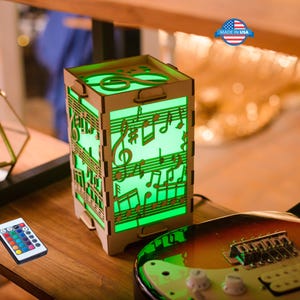 Distance relationship rgb lamp Music notes LDR boyfriend Music gift idea remote lamp Long Distance Gift Social Distancing Gift Stay Home