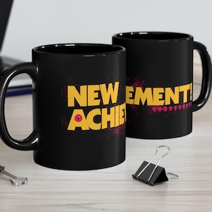 New Achievement LitRPG Dungeon Crawler Carl Black Mug Perfect Gift For Fantasy SciFi Book Lovers BookTok Readers DCC Fans Donut Princess