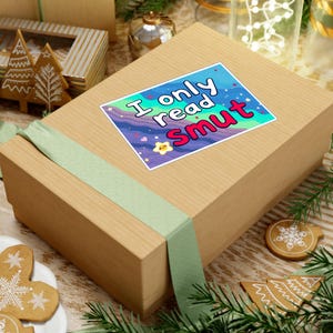 I Only Read Smut Vinyl Sticker for Book Lovers Perfect for BookTok, Romantasy Fans Spicy Reads and Smutty Bookish Aesthetics Perfect gif