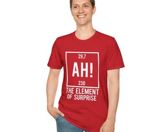 AH! Verrassingselement-T-shirt, Project Hail Mary Ryland Grace Chemistry Joke Tee, SciFi Reader-cadeau, grappig wetenschapsshirt Andy Weir