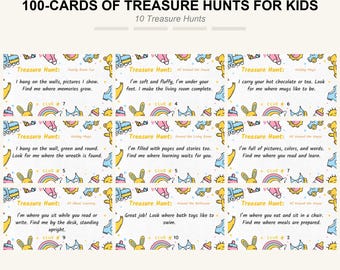 Printable Treasure Hunt for Kids (Ages 3-6) - Indoor Scavenger Game (Instant Download)