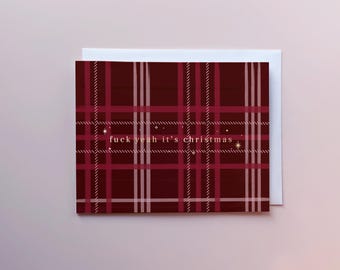 Gold Foil Fuck Yeah It's Christmas Card