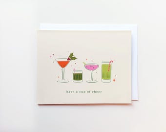 Holiday Cocktails Christmas Card