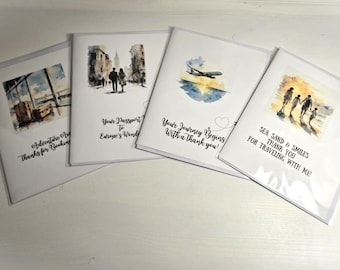 Thank you notes for clients/Travel Advisor/thank you/travel/clients/travel agent gift/ custom cards/ stationary/box set of 10/A2