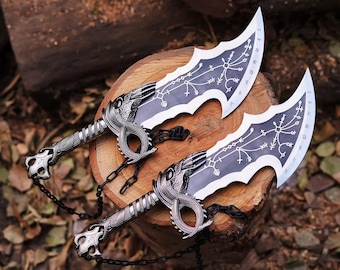 God of War Blades of Chaos, Cosplay Kratosa, Replika ze stali nierdzewnej