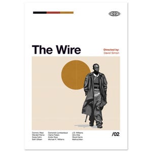 The Wire - Retro TV Series Print | Modern Vintage | Mid Century Modern | Minimalist | TV Series Poster