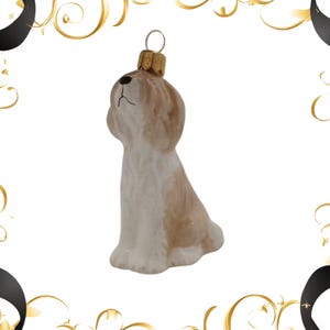 Bearded Collie-Handmade, Glass Christmas Ornament, Made in polish Manufacture, Blown Glass Ornaments, Collectible Bauble, Xmas, Happy