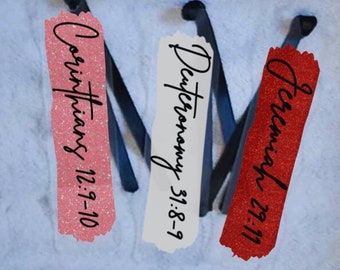 Custom Christian Bible Verse Bookmarks for Her, Cristian Bookmarks for Mom, Christian Bookmarks for Him, Bookworm Gift, Bible Study Bookmark