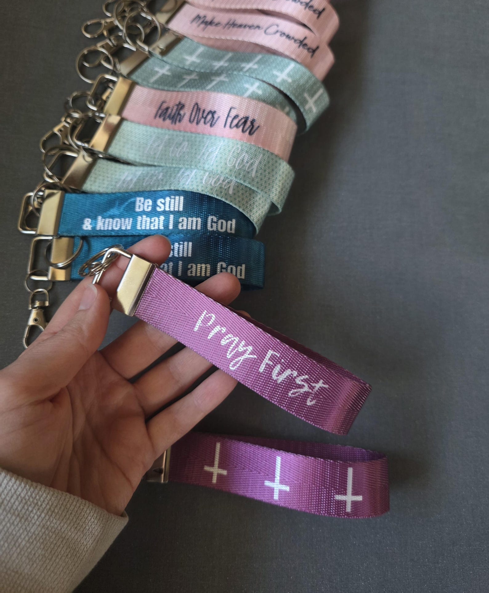 Religouse Keychains Various Scripture Wristlet Keychains, Faith Based Accessory With Swivel ...