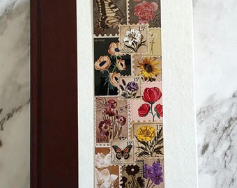 Marcapáginas vintage con sello floral de doble cara, ideal para amantes de los libros, Booktok, diseño elegante, ideal para el estudio bíblico, ideal para los amantes de los libros.