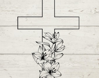 Pegatina de cruz floral, Dios es más grande, pegatina de fe, pegatina religiosa, pegatina cristiana para coche, pegatina de vinilo para camión, coche, furgoneta o parachoques.