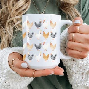 Chicken Lover Gift Mug, Farm Girl Cute Theme For Women Coffee Tea Cup Chiken Party Mug