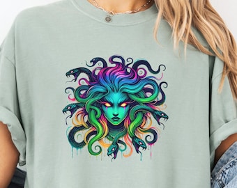 Comfort Colors Medusa T-Shirt: Greek Mythology Feminist Tee